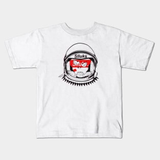 Dope Skulls character wearing a astronaut helmet illustration Kids T-Shirt